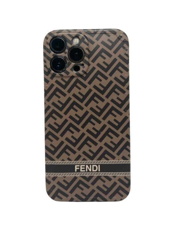 BROWN FNDI FF MONOGRAM PHONE CASE